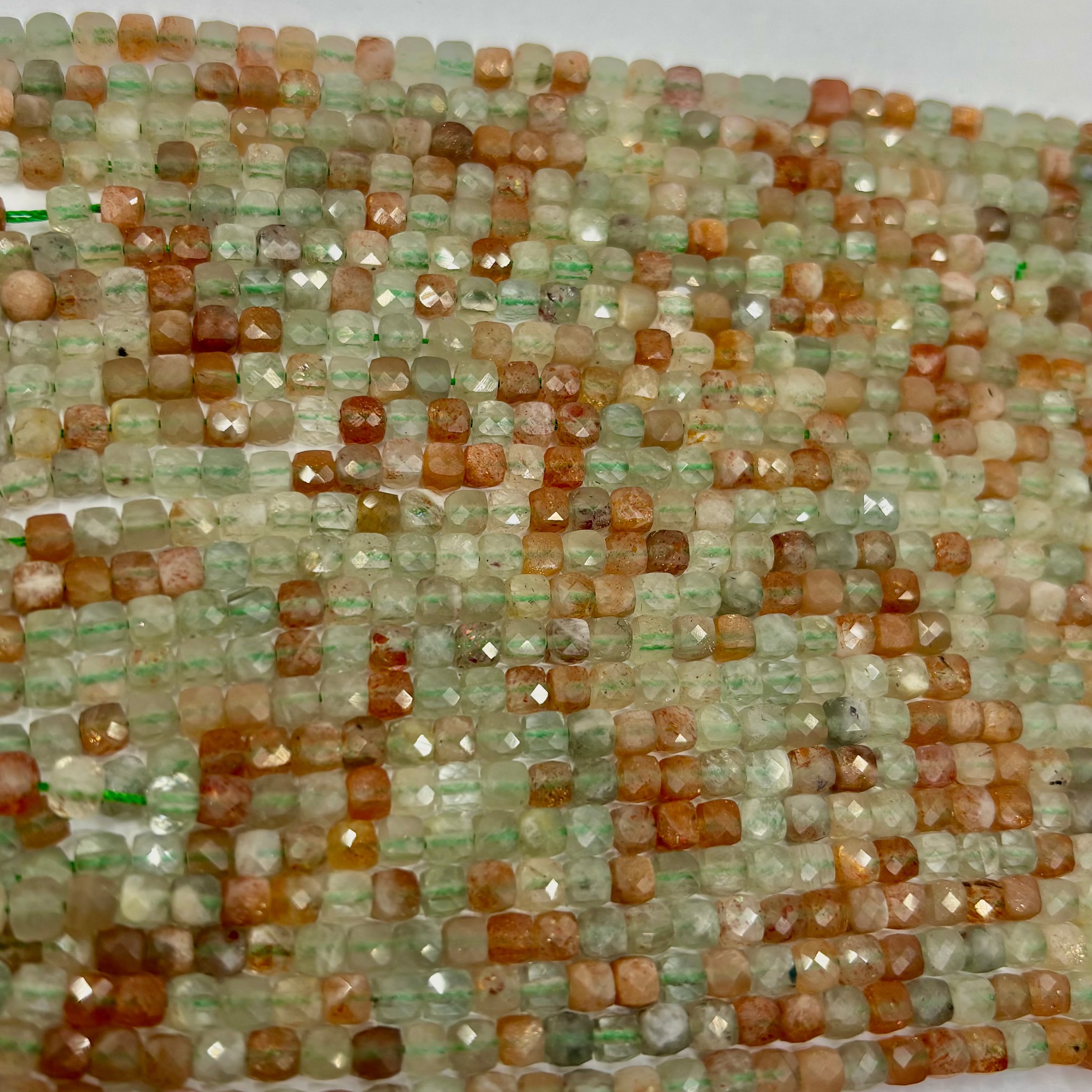 4mm x  4mm Arusha Sun Stone Cube