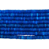 6mm x 2mm Donut Disc Shape Bead Cobalt Blue Jade