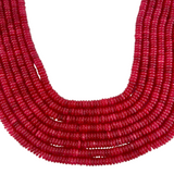 6mm x 2mm Donut Disc Shape Bead Ruby Red Jade