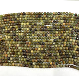 4mm x 4mm Green Garnet Cube