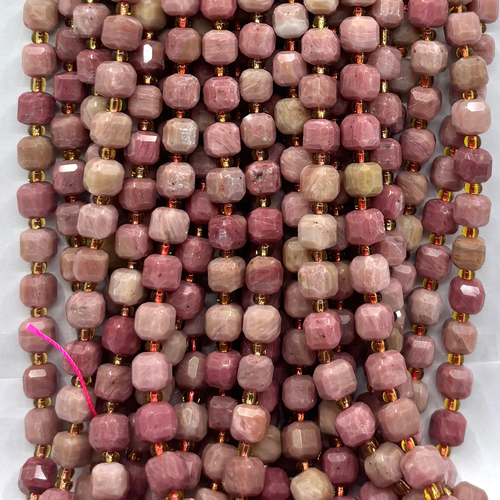 6mm Cube Rhodonite 