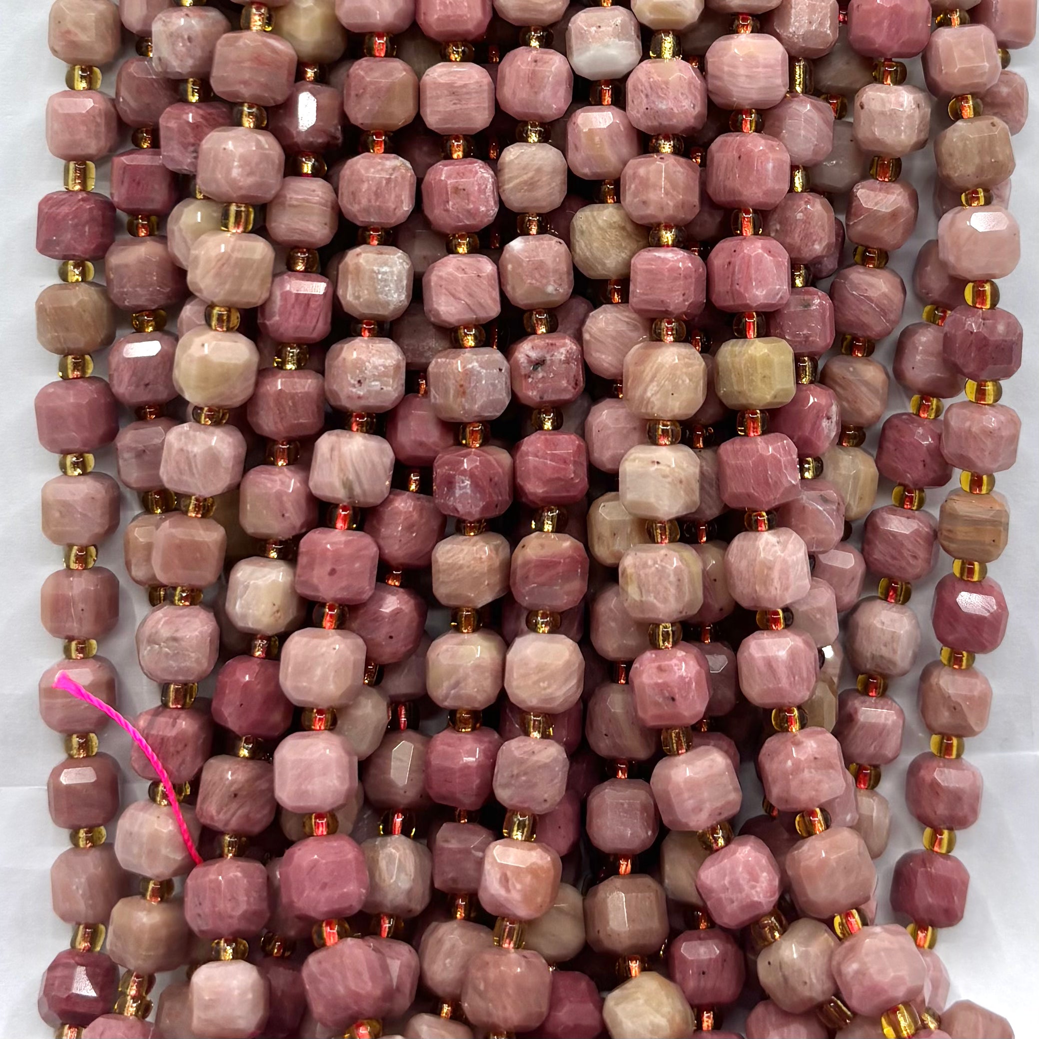 6mm Cube Rhodonite 
