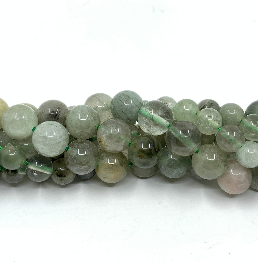 Green Rutilated Quartz Beads