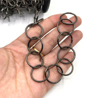 Circle in circle chain on hand for size reference