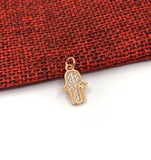 Rose gold hamsa hand pendant