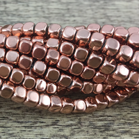 Rose Gold Square Hematite Bead | Bellaire Wholesale