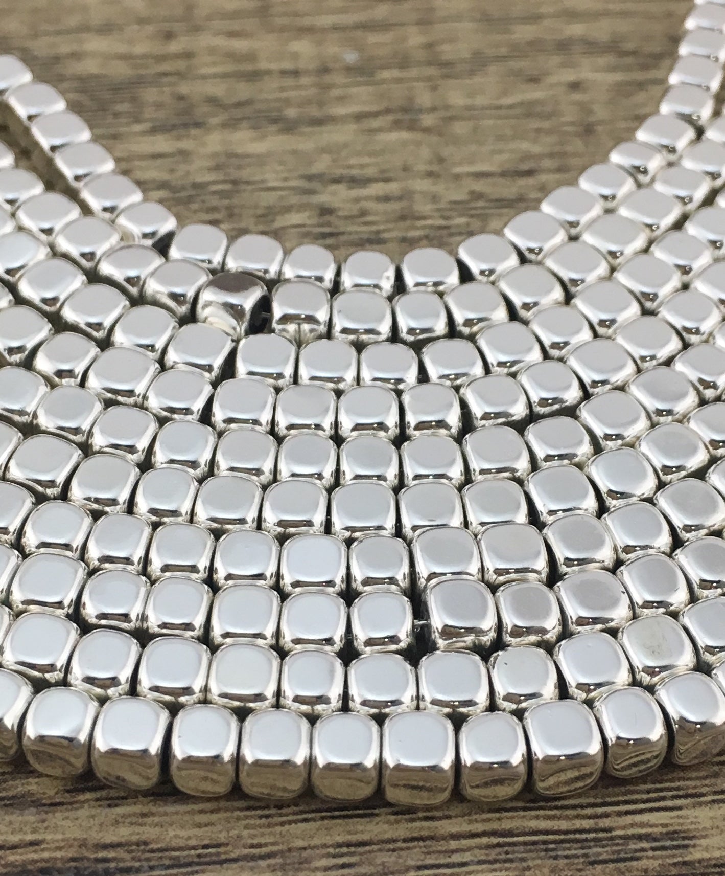 Silver Square Hematite Bead | Bellaire Wholesale
