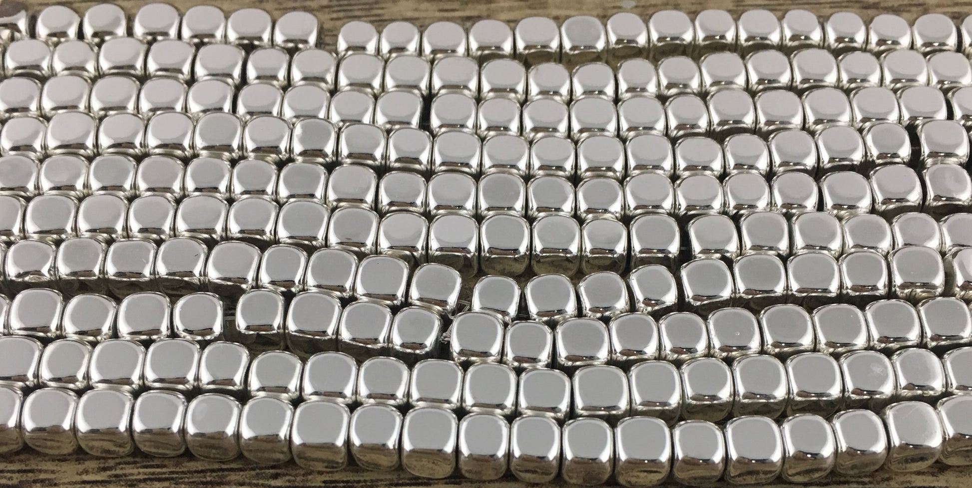 Silver Square Hematite Bead | Bellaire Wholesale