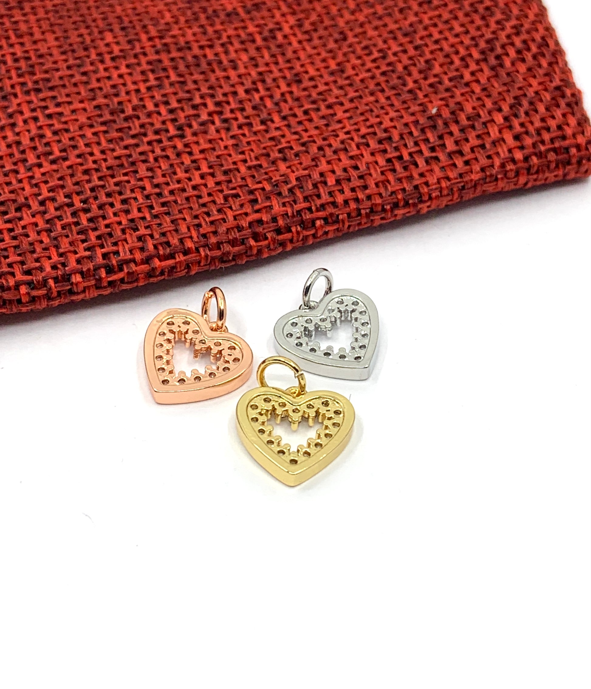 Back side of heart charms