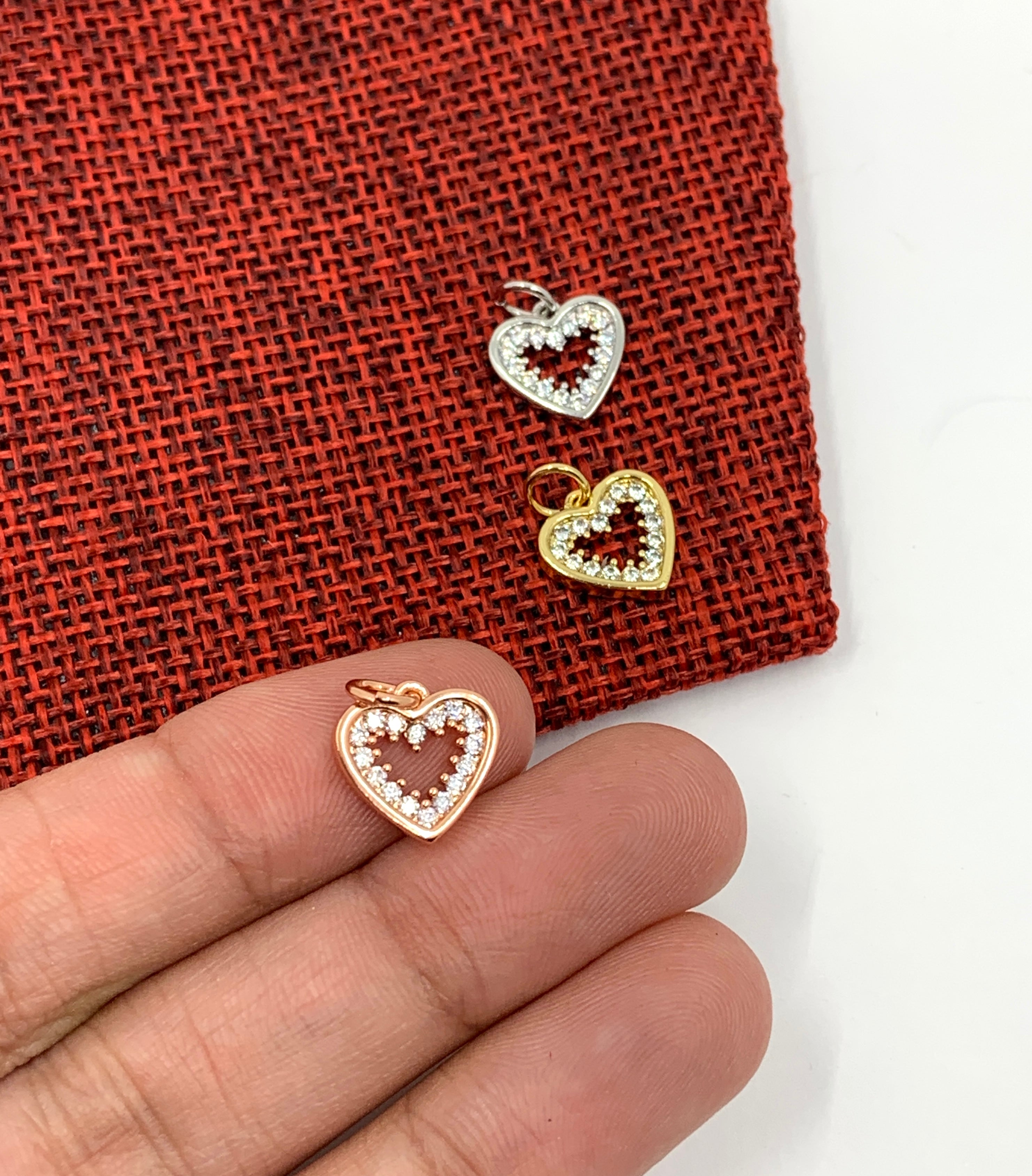 Cubic Zirconia heart pendant
