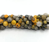 Bumblebee jasper gemstone beads