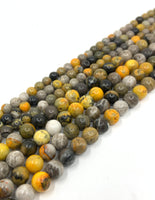 Healing stone beads - Bumble Bee Jasper 
