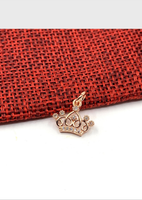 Crown CZ Charm 18k Rose Gold Plated