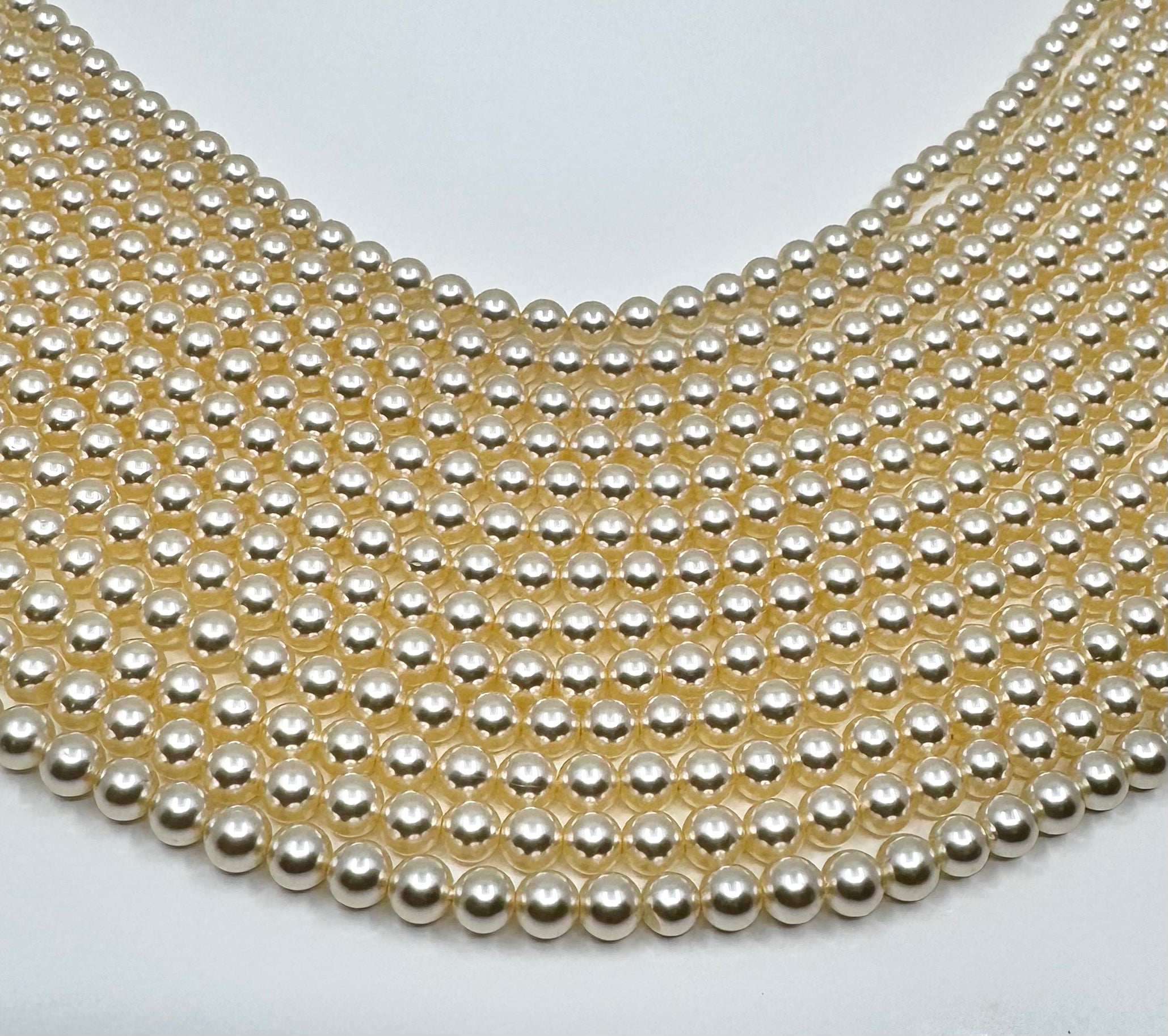 Ivory Shell Pearls, 4mm, 6mm, 8mm 10mm 12mm