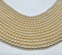 Ivory Shell Pearls, 4mm, 6mm, 8mm 10mm 12mm