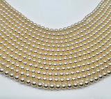 Ivory Shell Pearls, 4mm, 6mm, 8mm 10mm 12mm