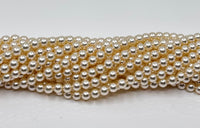 Ivory Shell Pearls, 4mm, 6mm, 8mm 10mm 12mm