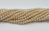 Ivory Shell Pearls, 4mm, 6mm, 8mm 10mm 12mm
