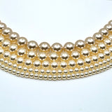 Ivory Shell Pearls, 4mm, 6mm, 8mm 10mm 12mm