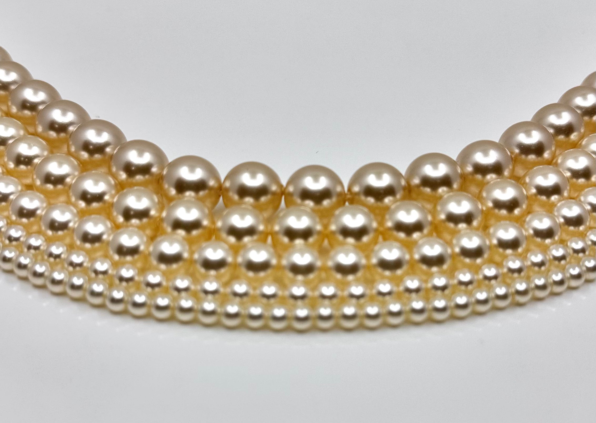 Ivory Shell Pearls, 4mm, 6mm, 8mm 10mm 12mm