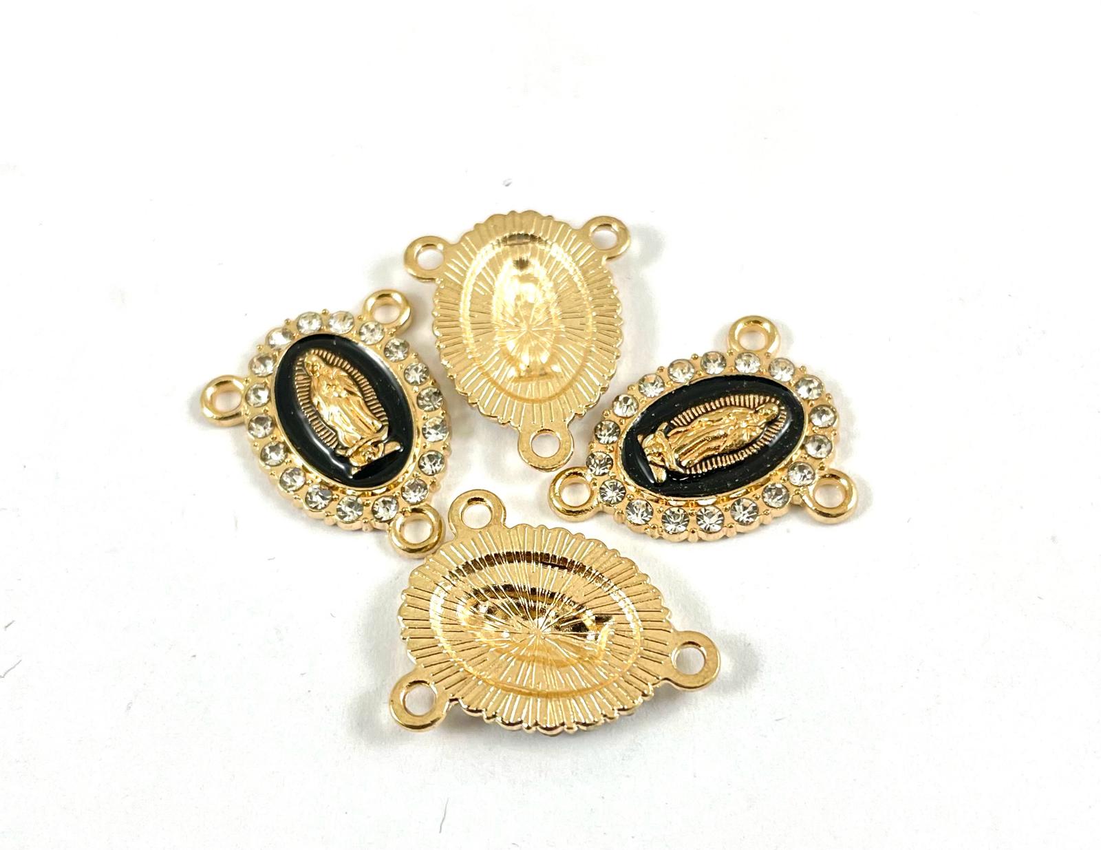 Miraculous Mary Rosary Connector, Black