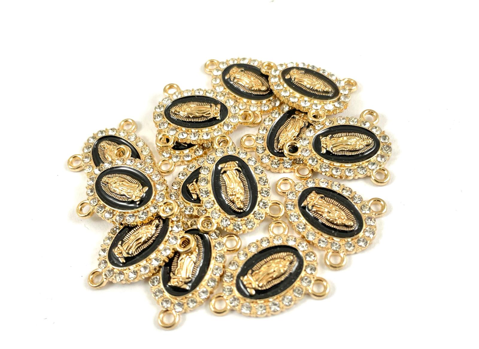 Miraculous Mary Rosary Connector, Black