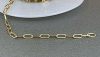 Gold paperclip chain