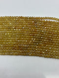 Cube Faceted 4mm x 4mm Natural Stone beads, 4 Options (Half Strand)