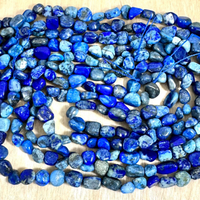 Lapis Lazuli & Moonstone Nugget Beads 5 x 8 mm