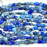 Lapis Lazuli & Moonstone Nugget Beads 5 x 8 mm