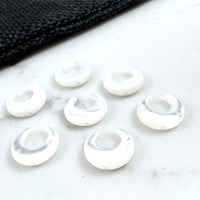 Mother of Pearl Moon Bead 2Pcs