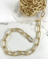 Brass 18k Gold Plated And Rhodium Plated Chain | Bellaire Wholesale