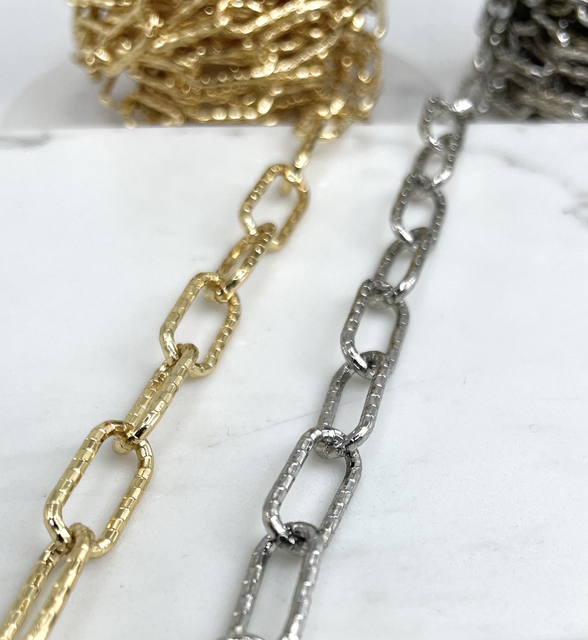Brass 18k Gold Plated And Rhodium Plated Chains | Bellaire Wholesale