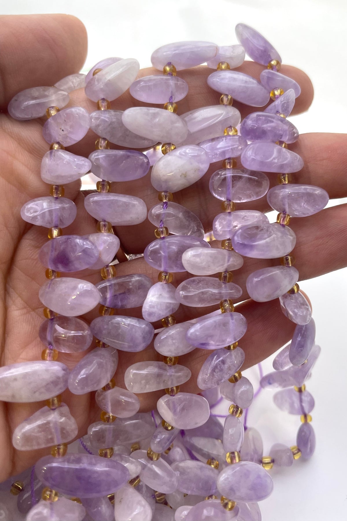 Raw tooth lavender amethyst