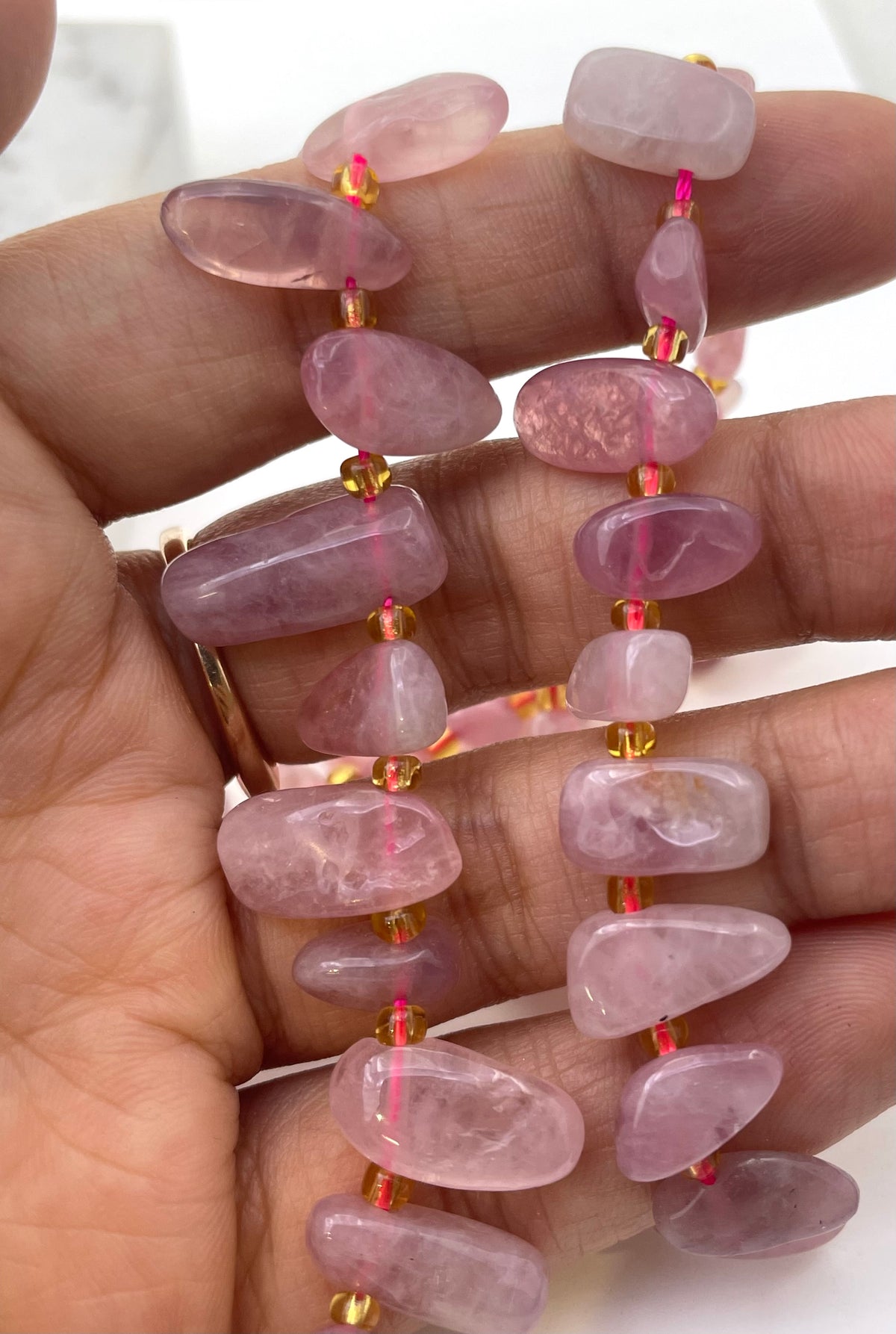 Raw tooth Madagascar rose quartz