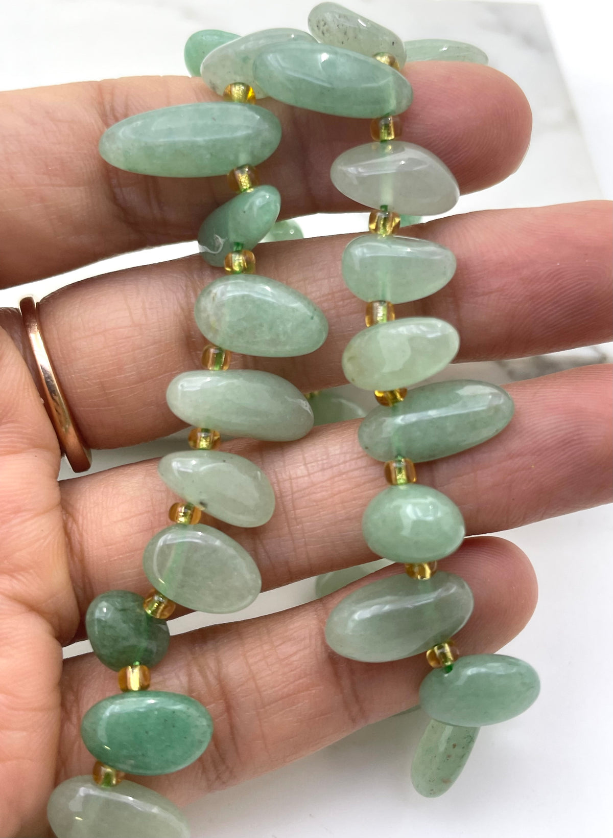 Raw tooth green aventurine