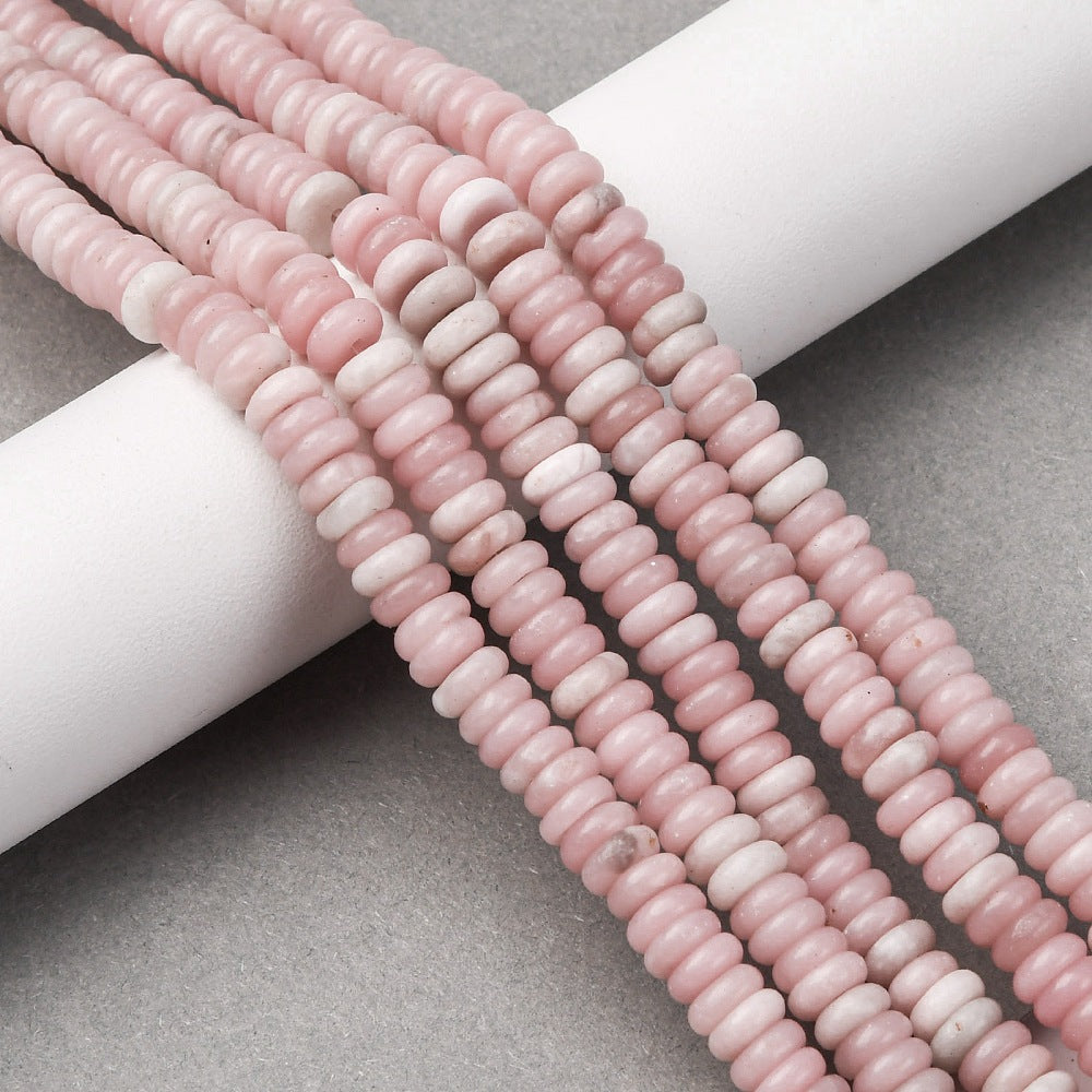 Pink Opal Rondelle Beads 6mm x 2mm Disc