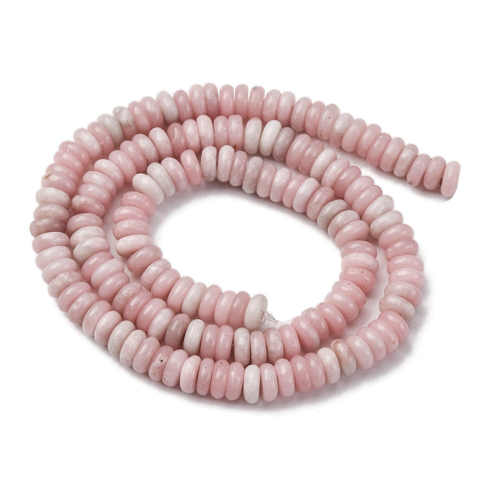 Pink Opal Rondelle Beads 6mm x 2mm Disc