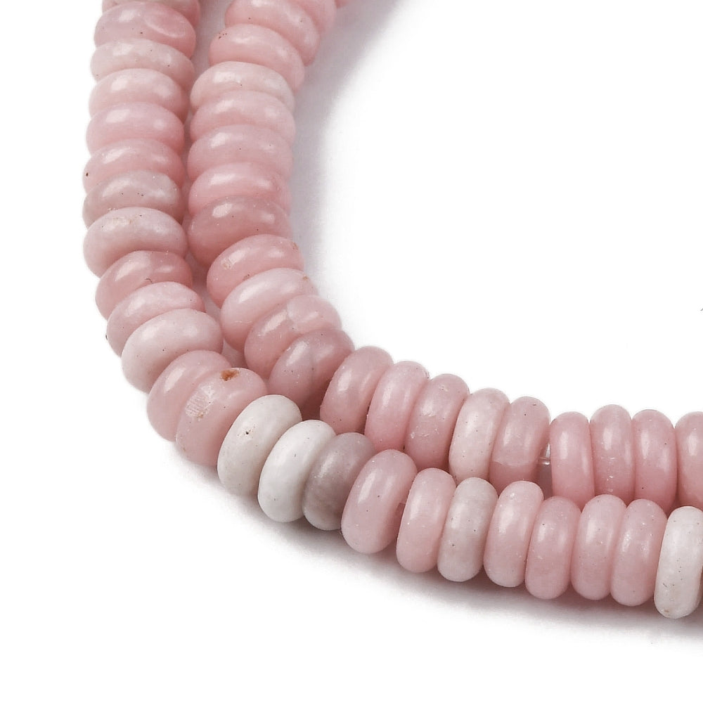 Pink Opal Rondelle Beads 6mm x 2mm Disc