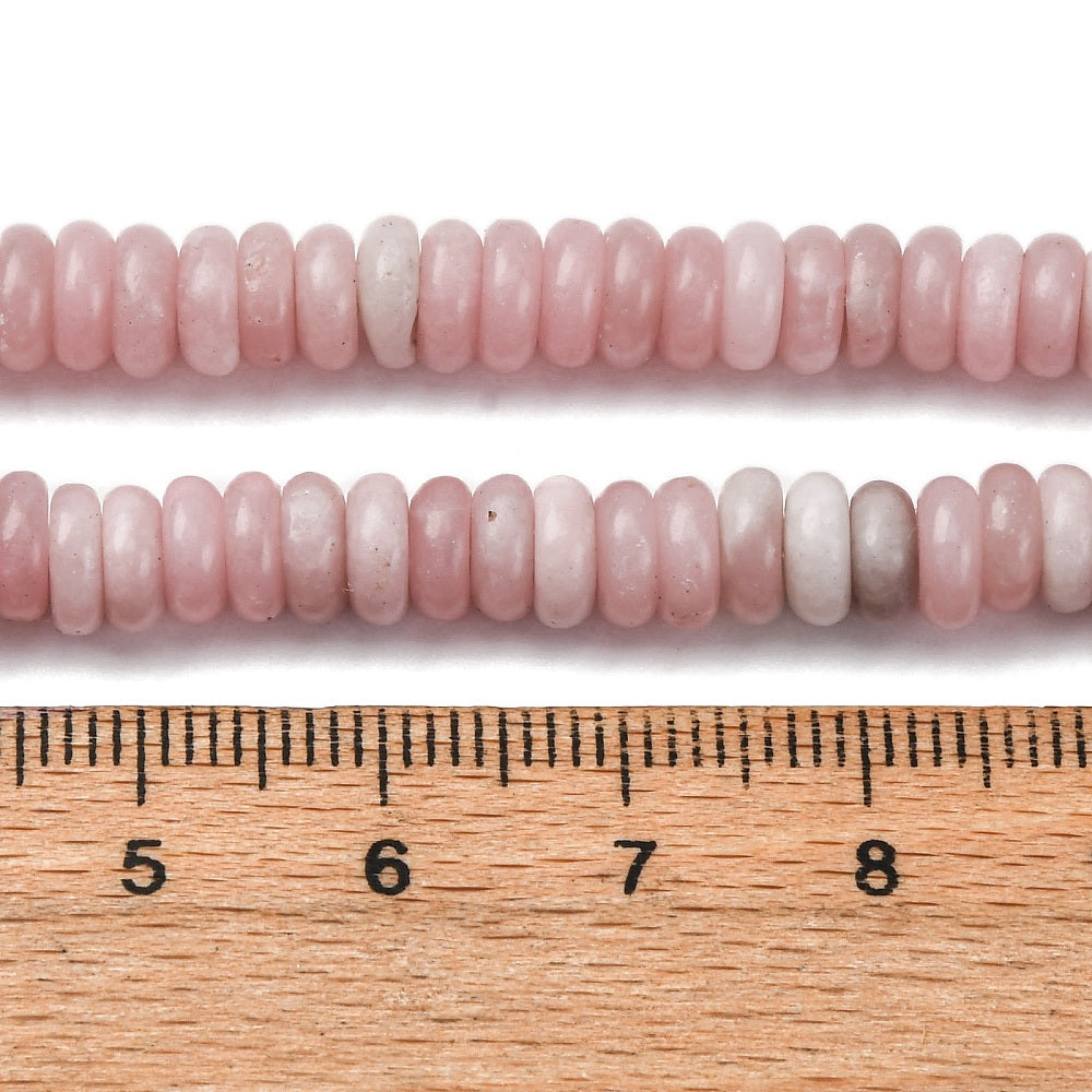 Pink Opal Rondelle Beads 6mm x 2mm Disc