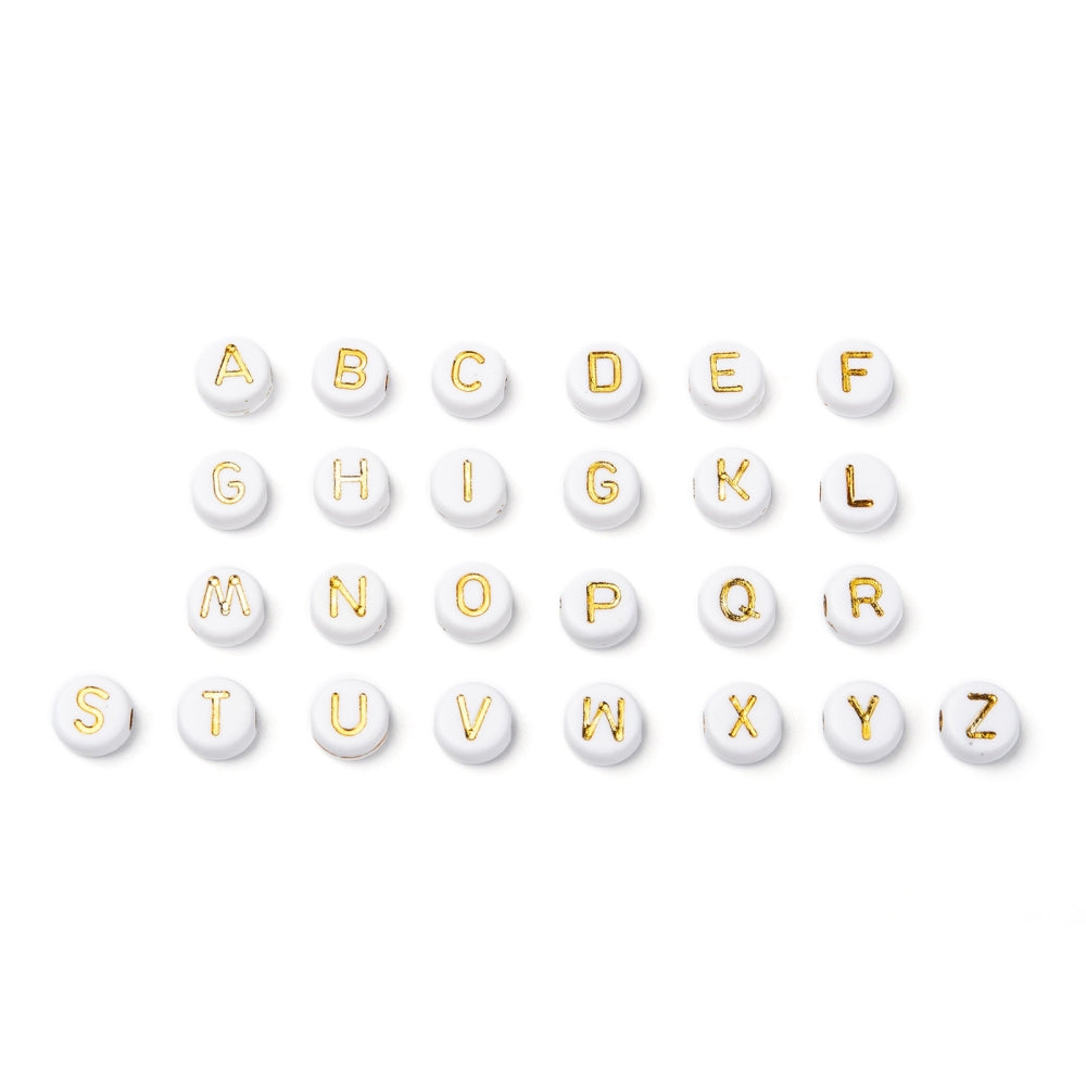 Acrylic Letter Beads A to Z 260 Beads