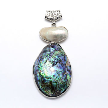 Abalone Shell Oval Big Pendant