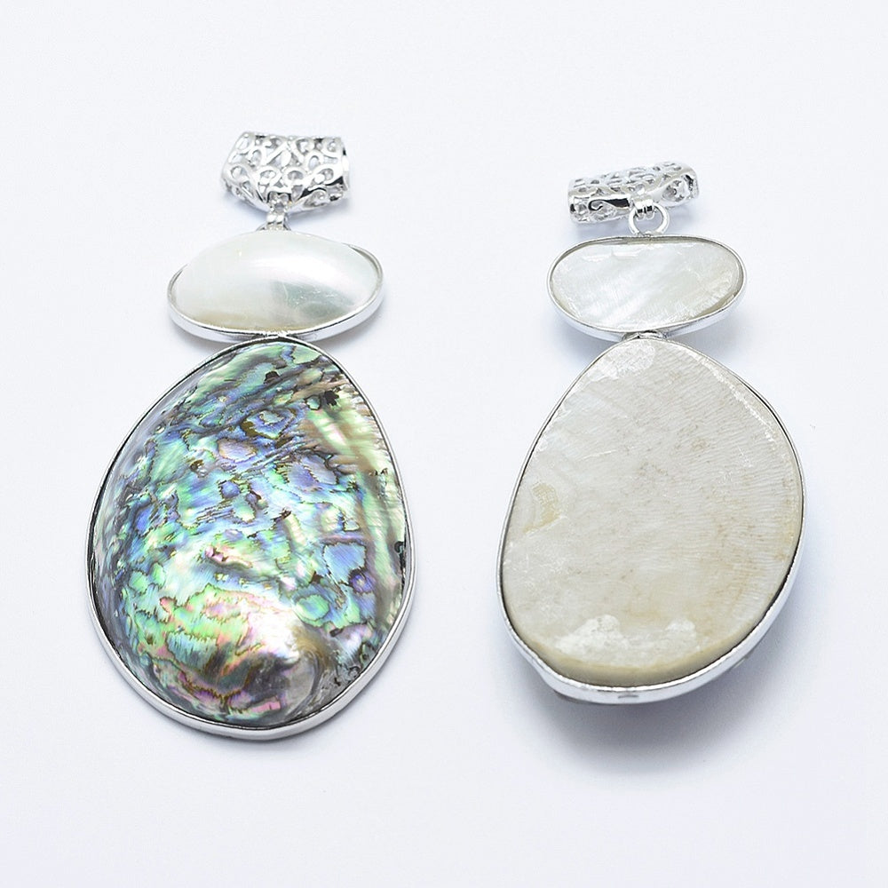 Abalone Shell Oval Big Pendant