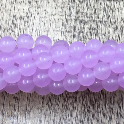 Light lavender jade beads