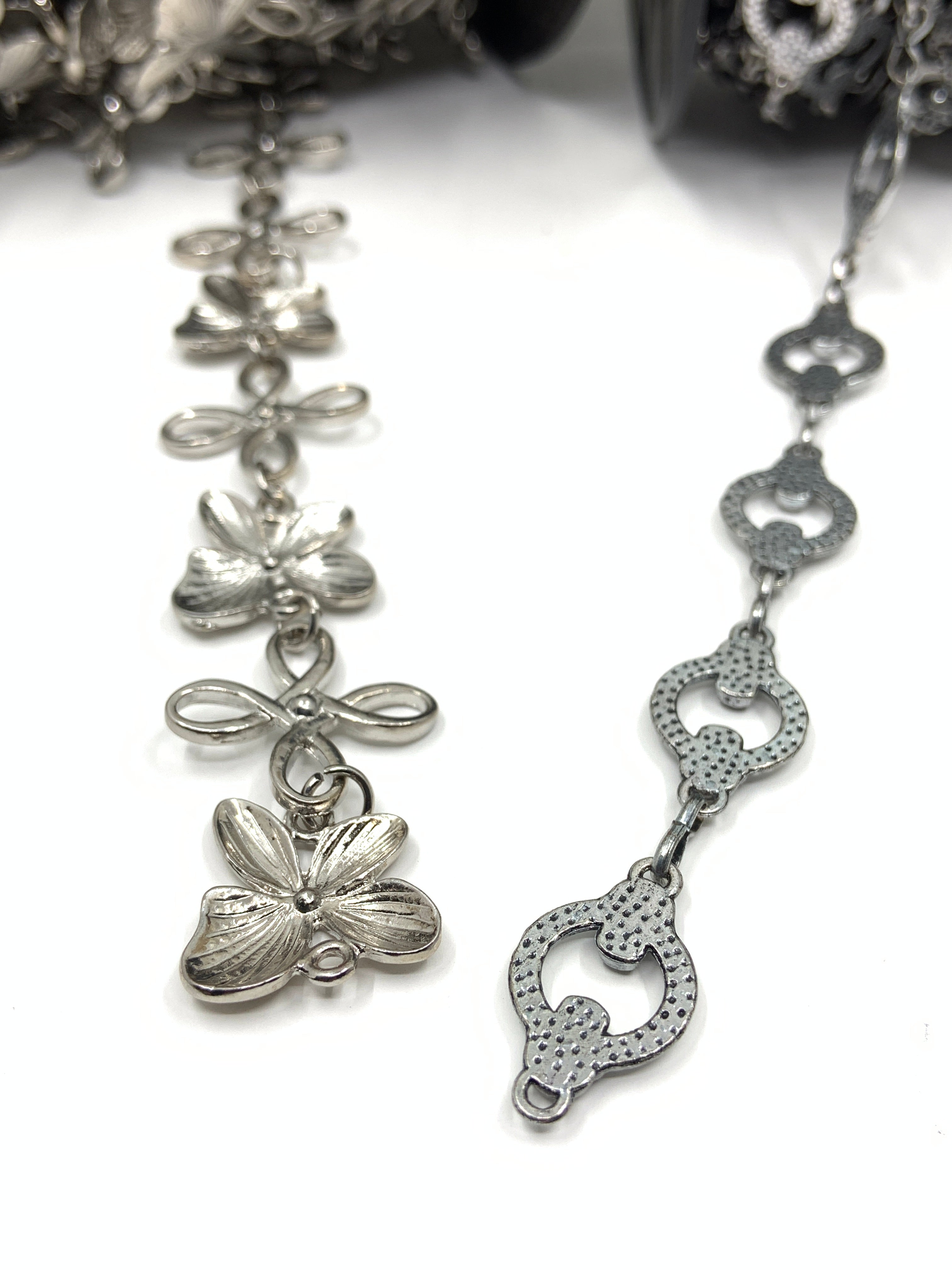 Back side of Unfinished Link Chain: Skull Chain, Flower Chain