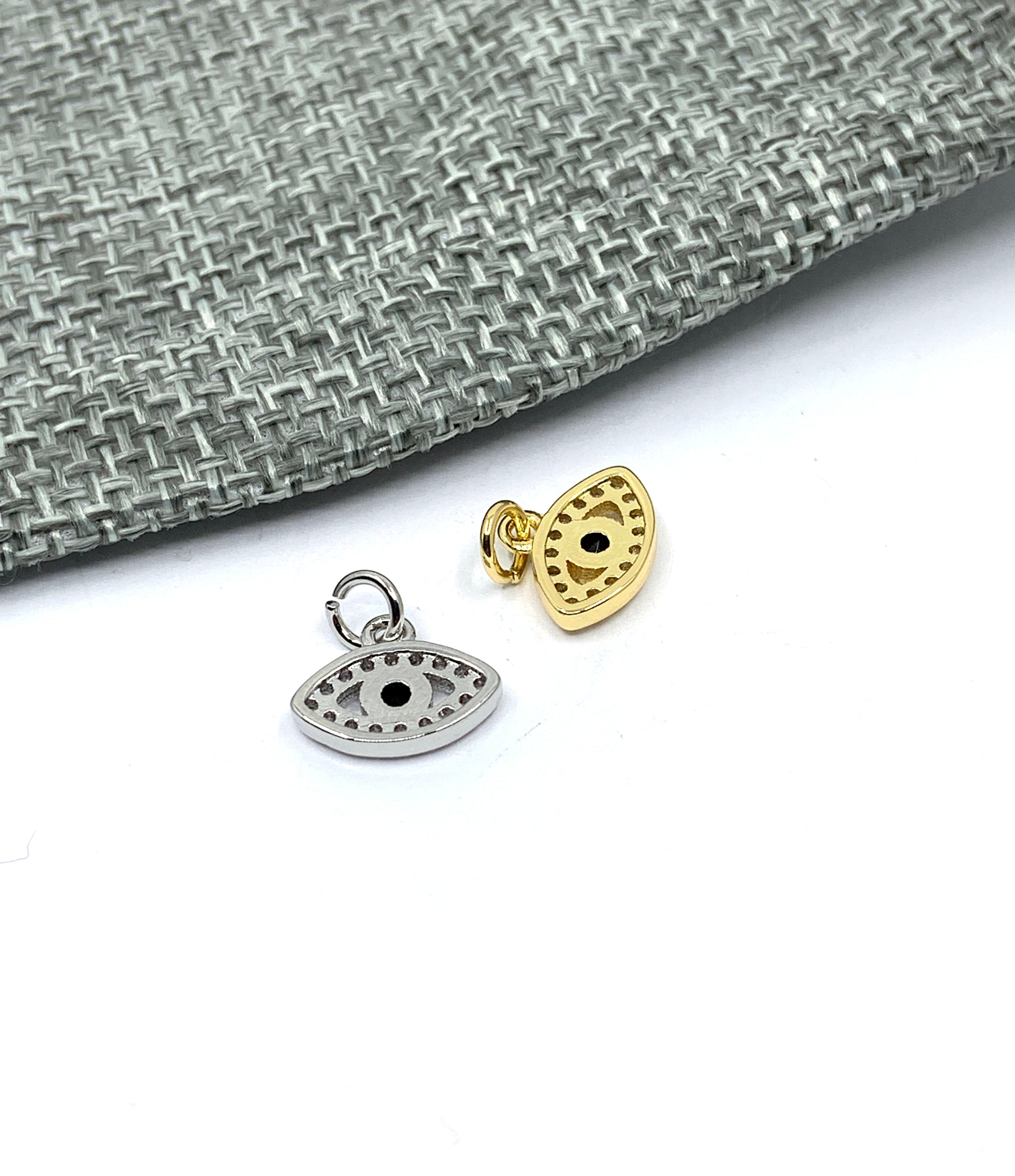 Back side of evil eye charm pendant