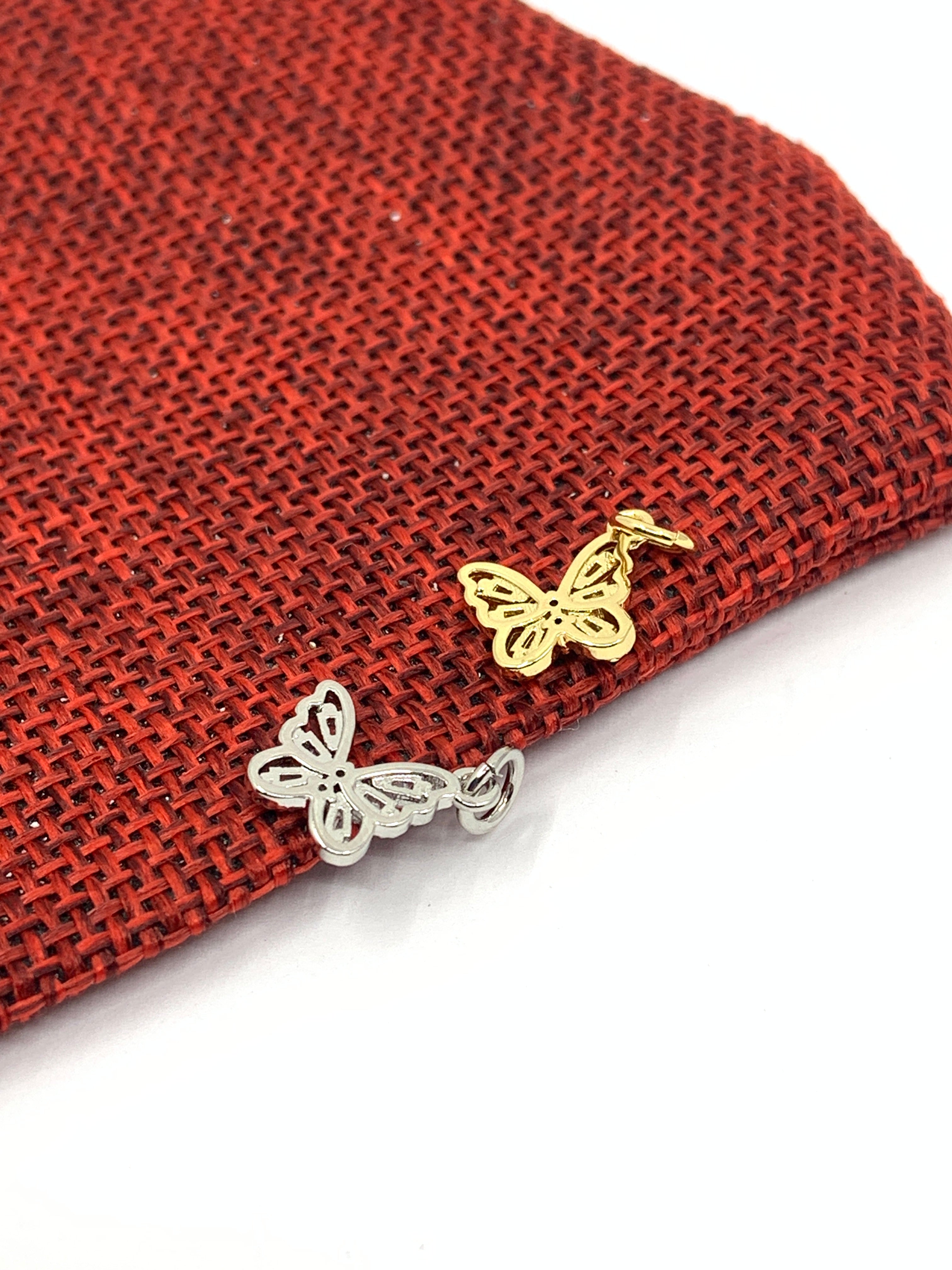 Back side of butterfly charms