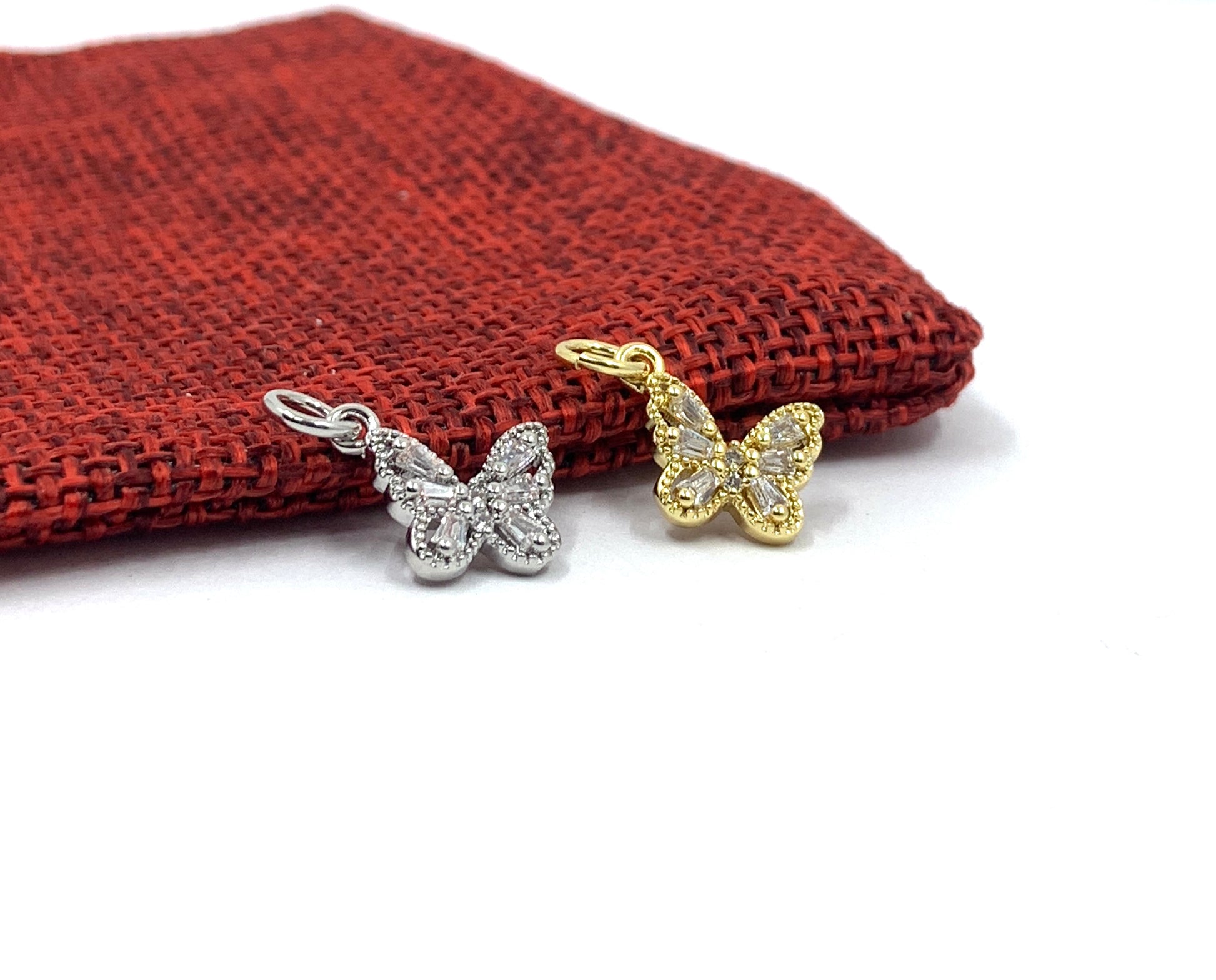 CZ Stones Butterfly Charm
