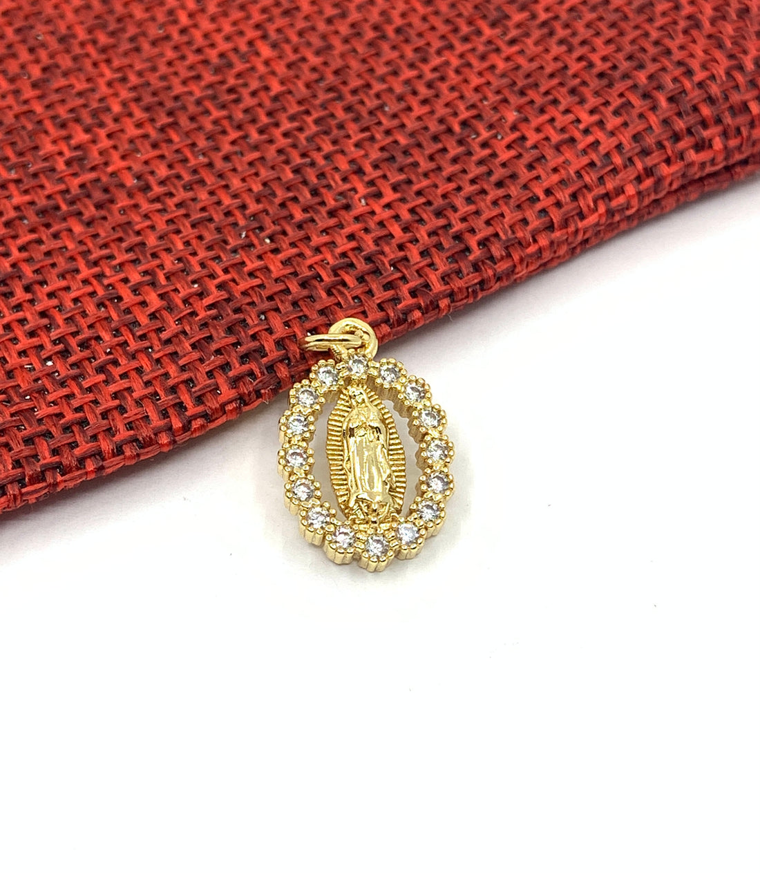 Virgin Mary Pendant CZ Pave