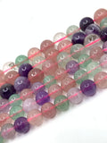 Wholesale 3 color quartz round beads